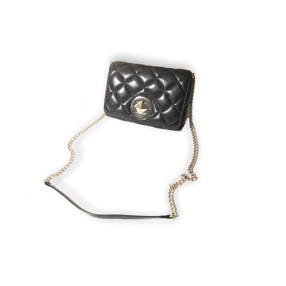 KATE SPADE Black Gold Coast DOVE Turnlock Chain Crossbody Shoulder Bag! - Picture 3 of 9